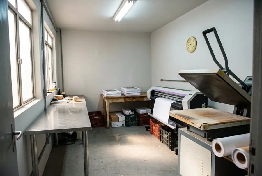 Sublimação: Plotter e prensa, para a arte cobrir a peça inteira.