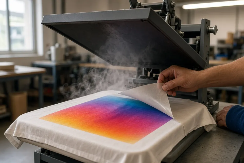 Camisetaria: etapa de sublimação