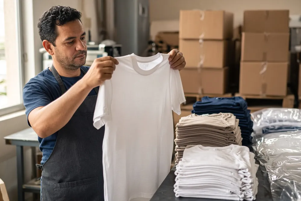 Camisetaria: etapa de conferência e acabamento